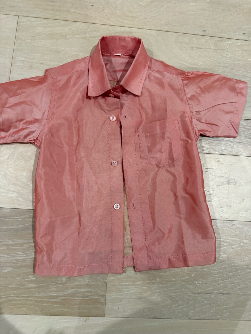 Coral Short Sleeve Button-Up Shirt